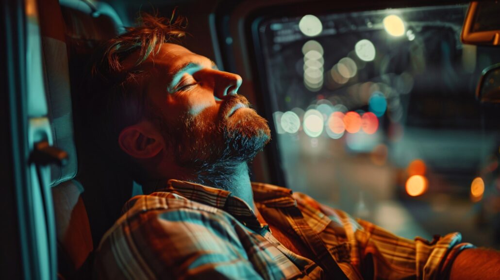 tired truck driver photo